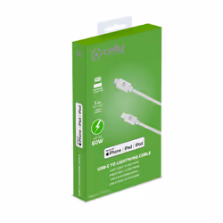 Celly USBLIGHTTYPECWH cavo per cellulare Bianco 1 m USB C Lightning - Vista aggiuntiva 5