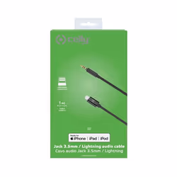 Celly USBLIGHT35MMBK cavo per cellulare Nero 1 m 3.5mm Lightning - Vista aggiuntiva 4