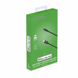 Celly USBLIGHT35MMBK cavo per cellulare Nero 1 m 3.5mm Lightning - Vista aggiuntiva 5