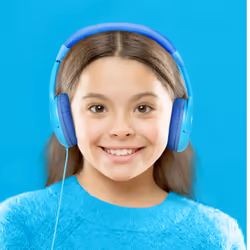 Celly KidsBeat Cuffie Cablato A Padiglione Blu - Vista aggiuntiva 4