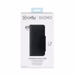 Celly Duomo XL custodia per cellulare 14,7 cm (5.8") Custodia flip a libro Nero - Vista aggiuntiva 5