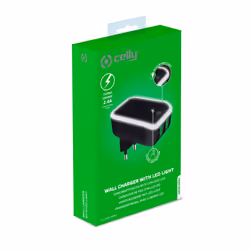 Celly TC2USBLEDBK Caricabatterie per dispositivi mobili Universale Nero, Bianco AC Interno - Vista aggiuntiva 4
