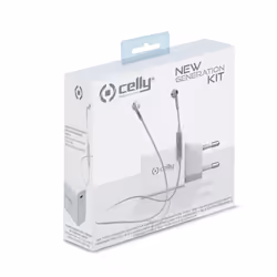 Celly NEWGENKITWH Caricabatterie per dispositivi mobili Universale Bianco AC Interno