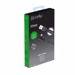 Celly USBTYPECLSHBK cavo USB 1 m USB A USB C Nero - Vista aggiuntiva 4