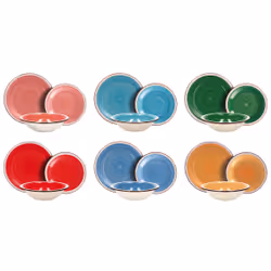 STAR 71516, 18 persona(e), Ceramica, Colori assortiti, Rotondo, 26,5 cm, 21 cm