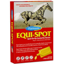 Equi-spot Farnam insetticida spot-on 1 Pipetta 10 ml per il controllo di tafani, mosche, zanzare e zecche che infastidiscono i cavalli