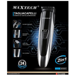 Maxtech - Tagliacapelli Rasoio Uomo Professionale Rasatura a Batteria Regolabile Ta-ca006 -