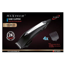 Maxtech - Tagliacapelli Barba Uomo Regolabile Con Filo Con Spazzola 4x Ta-ca012 -