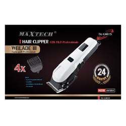 Maxtech - Tagliacapelli Uomo Con Filo Regolabile Con Spazzola Lubrificante Uomo Ta-ca015 -