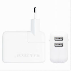Maxtech - Caricatore Presa Spina 2 Usb Ultra Ricarica Smartphone 5v-2100ma Ca-s012 -