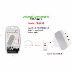 Sei alla ricerca del caricatore ideale per i tuoi dispositivi? Con il Caricatore Ultra Charge 3.0 Type-C/2XUSB, hai trovato l ...