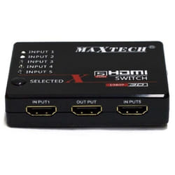 Maxtech - Switch Hdmi 3d 1.3 5 Ingressi 1080p Con Telecomando Per Tv Ps3 Xbox Dk-305 -
