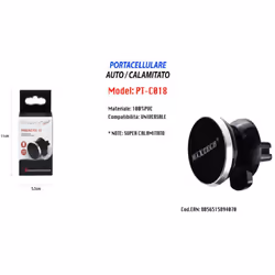 SUPPORTO CALAMITATO AUTO UNIVERSALE PER SMARTPHONE PORTACELLULARE MAXTECH PT-C018PORTACELLULARE AUTO / CALAMITATOVuoi trasfor ...