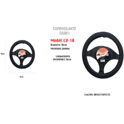 Maxtech - Coprivolante Fodera Sterzo Dark i Per Auto In Gomma Universale 36cm Cv-10 -