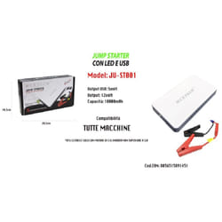 MaxTech - Avviatore Portatile Compatto Jump Starter Con Led Usb 10000mah Maxtech Ju-st001 -