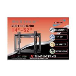 MaxTech - Staffa Supporto Da Muro Televisione 14"-32" Staffe Fino 25kg Maxtech Tv K200 Staf-02 -