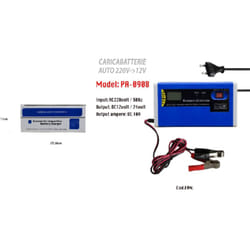 Maxtech - Caricabatterie Per Auto Moto Batteria Avviatore 220v 12v Portatile Pa-0908 -