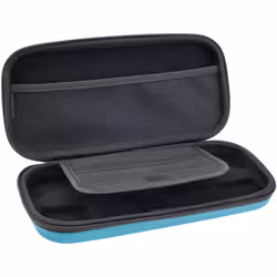 Qubick ACS20030 custodia per console portatile Custodia rigida Nintendo Nylon Nero, Blu - Vista aggiuntiva 6