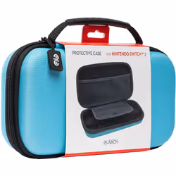 Qubick ACS20030 custodia per console portatile Custodia rigida Nintendo Nylon Nero, Blu - Vista aggiuntiva 7