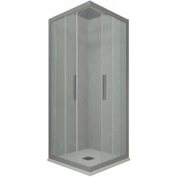 Forte - Box doccia 80x100 angolare scorrevole Silver h 200 Kolors
