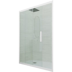Porta doccia Bianco Matt scorrevole cm nicchia vetro Deco