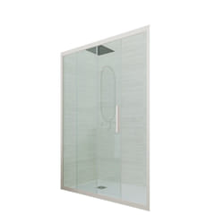 Porta doccia scorrevole 100 CM H 200 Vetro Trasparente Profilo Champagne mod. Deco