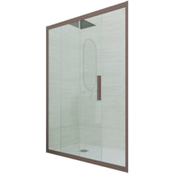 Porta doccia Chocolate scorrevole cm nicchia vetro Deco