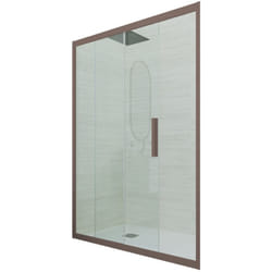 Porta doccia Chocolate scorrevole cm nicchia vetro Deco