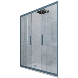 Porta doccia Blu Navy scorrevole cm nicchia vetro Glam