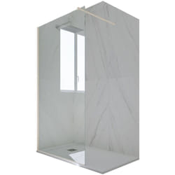 Forte - Walk in parete doccia Champagne cm vetro nicchia Kolors