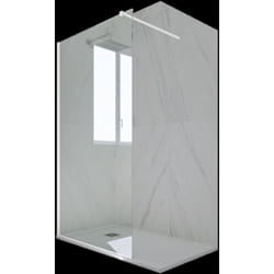 Forte - Walk in parete doccia Bianco cm vetro nicchia Venus