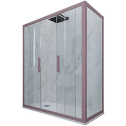 Forte - Box doccia 70x170 2 ante scorrevole h 200 Lavanda Glam Duo
