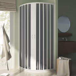 Box Doccia Semicircolare 90x90 CM H185 Raggio 55 PVC mod. Sharp Centrale
