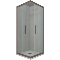 Forte - Box doccia 70x100 angolare scorrevole Chocolate h 200 Kolors