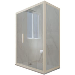 Box doccia 75x140 1 anta scorrevole h 200 Champagne Deco Duo