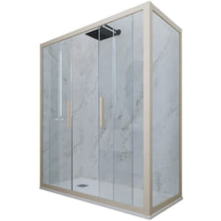 Forte - Box doccia 90x120 2 ante scorrevole h 200 Champagne Glam Duo