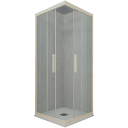 Forte - Box doccia 70x100 angolare scorrevole Champagne h 200 Kolors