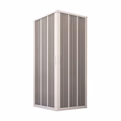 Box Doccia in PVC 75x90CM H185 a soffietto con Apertura Centrale colore Bianco mod. Flex