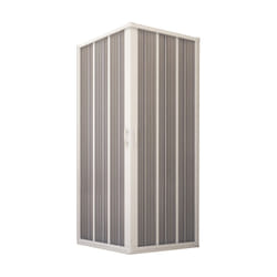 Box Doccia in PVC 75x90CM H185 a soffietto con Apertura Centrale colore Bianco mod. Flex