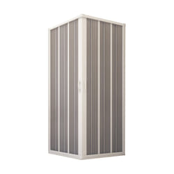 Box Doccia in PVC 80x100CM H185 a soffietto con Apertura Centrale colore Bianco mod. Flex