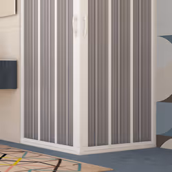 Box Doccia in PVC 80x100CM H185 a soffietto con Apertura Centrale colore Bianco mod. Flex - Vista aggiuntiva 4