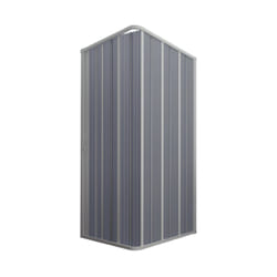 Box Doccia in PVC 100x100CM H185 a soffietto con Apertura Laterale colore Bianco mod. Flex