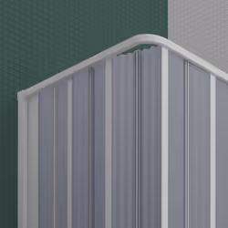 Box Doccia in PVC 100x100CM H185 a soffietto con Apertura Laterale colore Bianco mod. Flex - Vista aggiuntiva 4
