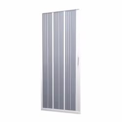 Porta Doccia in PVC 80CM H185 a soffietto con Apertura Laterale colore Bianco mod. Flex