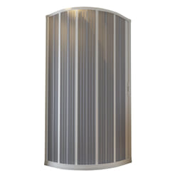 Box Doccia in PVC 90x70CM H185 a soffietto Semicircolare con Apertura Laterale colore Bianco mod. Flex