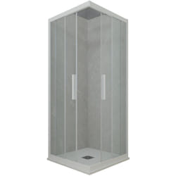 Forte - Box doccia 90x100 angolare scorrevole Bianco Matt h 200 Kolors