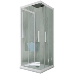 Forte - Box doccia scorrevole 3 lati 90x90x90 cm Bianco Matt Kolors Trio