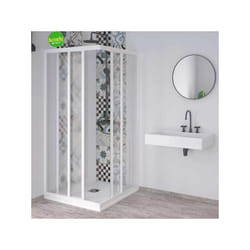 Box doccia angolare in acrilico effetto a bolle modello acril h.190 cm 70-65 x 120-115 - spazio ingresso max/min ±58/51 Forte