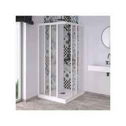 Box doccia due lati 80x100 angolare in acrilico