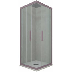 Forte - Box doccia 75x110 angolare scorrevole Lavanda h 200 Kolors